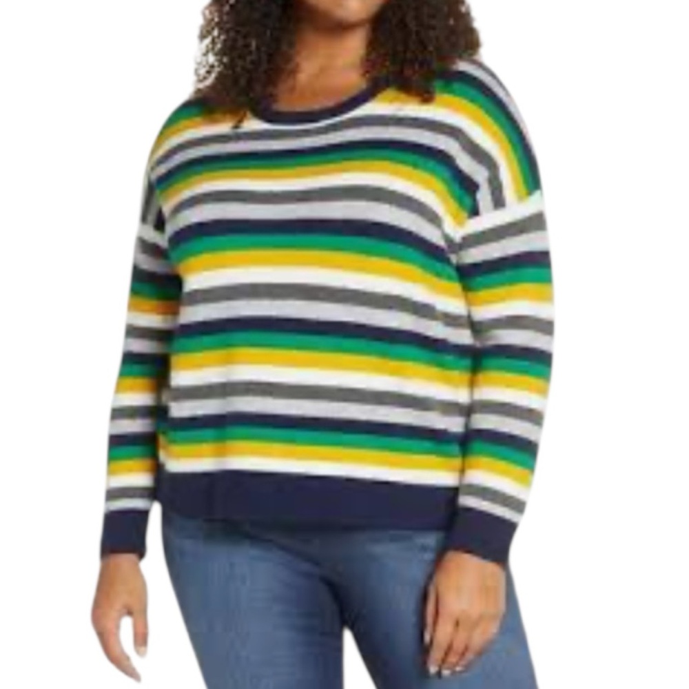Court & Rowe Striped Crewneck Sweater